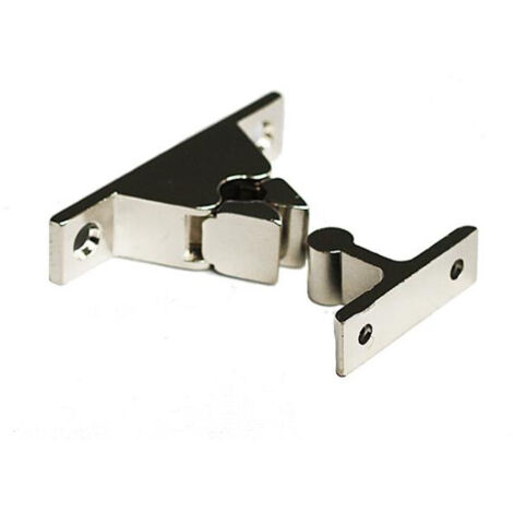 Arrêt de porte à visser 261C – Zamak chromé – Gâche pivotante pour fixation au sol ou mur – Résistant aux rayures et corrosion – Ibfm (1/3)