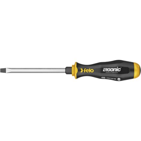 Tournevis plat Felo ergonic sl poignée ergonomique acier (1/5)