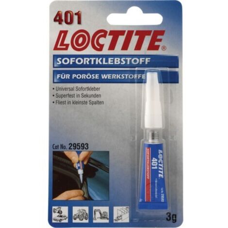 Colle Loctite 401 instant adhésive viscosité 100-110 mPa.s