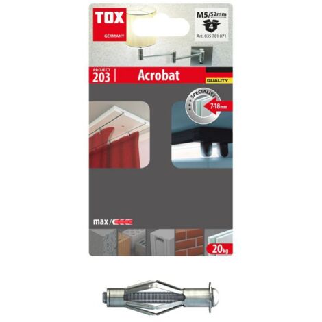 Bouchons métalliques MHD-S ACROBAT pour espaces creux, 10x52 mm et vis M5x58.