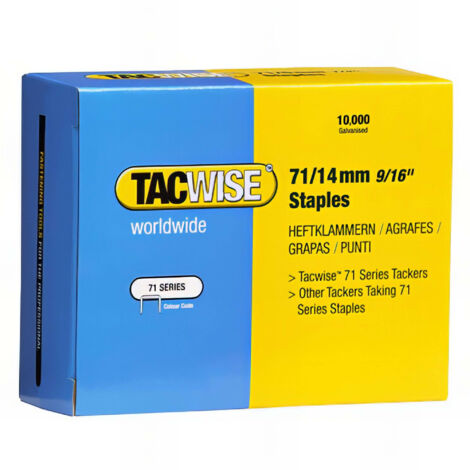 Agrafeuse tacwise type 71 14 mm galvanisé 10000 pièces
