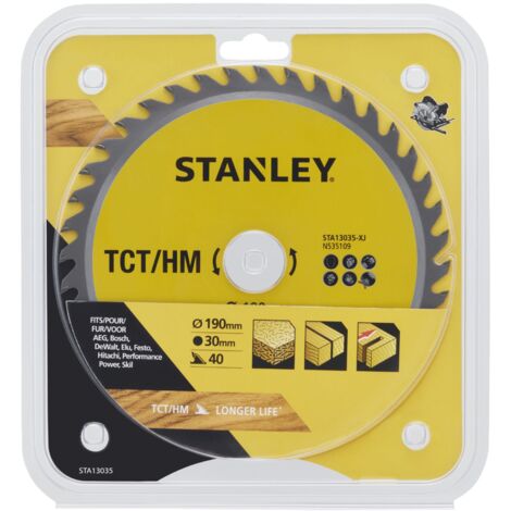 Lame de scie circulaire Stanley sta13035 TCT 190 mm 40 dents (1/2)