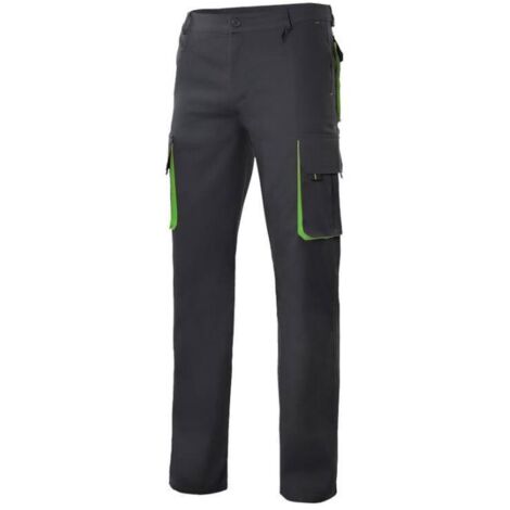 Pantalon multipoches bicolore VELILLA Noir / Lime 36