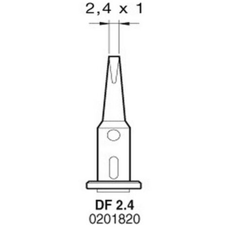 Outil et protection du soudeur JBC 0201820 pointe tournevis 2.4x1mm (1/2)