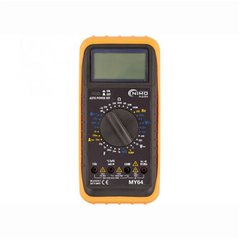 EDM – Multimètre numérique NIMO MY-64 – Test de courant jusqu'à 10A – Tension jusqu'à 600V – Affichage LCD – Test de fréquence et de résistance (1/2)