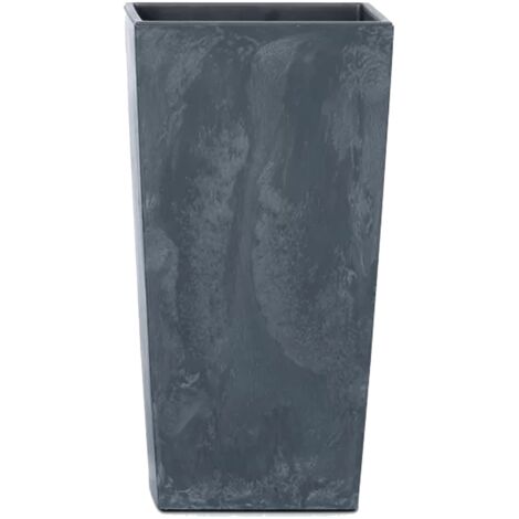 URBI SQUARE BETON EFFECT Pot de 7,2L, avec réservoir, dimensions (mm) 170x170x325, couleur Anthracite