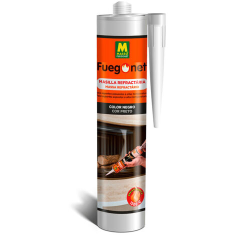 Mastic réfractaire, noir, 300ml, Fuegonet  Massó 06569 (1/3)