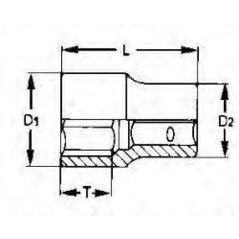 Clé à douille tengtools 920518 conforme DIN hexagonale (1/2)