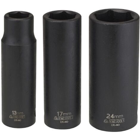 Clé à douille teng tools 132440819 impact longue paroi fine (1/2)