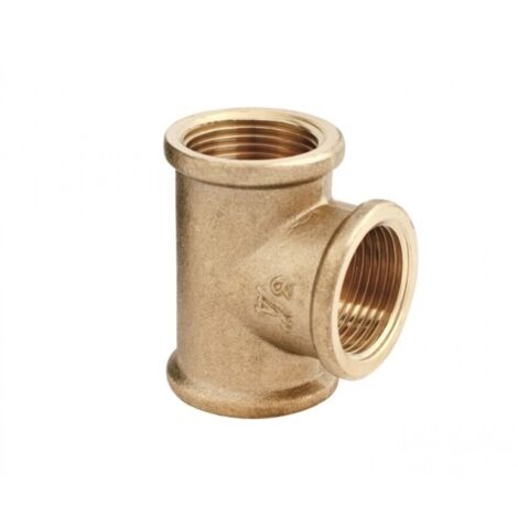 Raccord hydroland brass tee fitting pression 10 bar température 120°C (1/2)