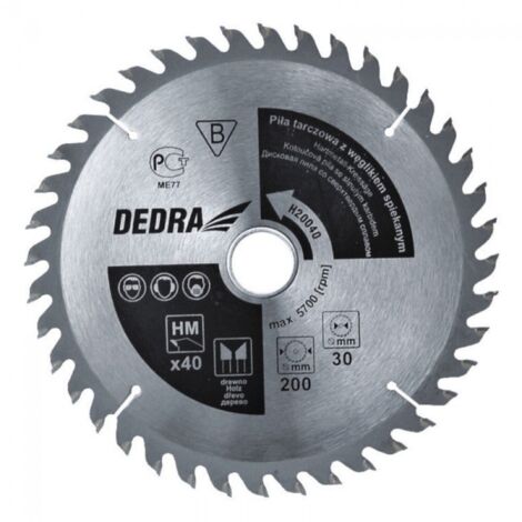 Lame de scie circulaire dedra h18560 185 mm 60 dents carbure (1/2)