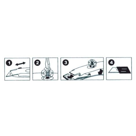 Couteau utilitaire Dedra m9018 manche métal lame trapézoïdale (1/2)