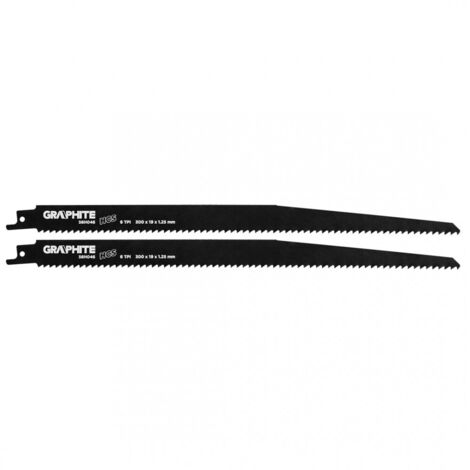 Lame de scie Graphite 56h046 HCS 300 mm 6 dents pack 2 (1/2)