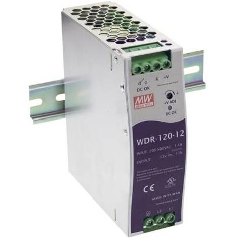 Alimentation rail DIN MW Mean Well WDR-120-12 10 A 120 W 1 x A022561 (1/2)