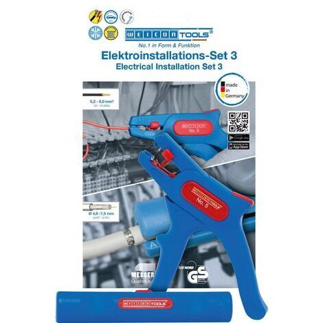 Weicon-Tools Ensemble d'outils de dénudage bleu professionnel (1/4)