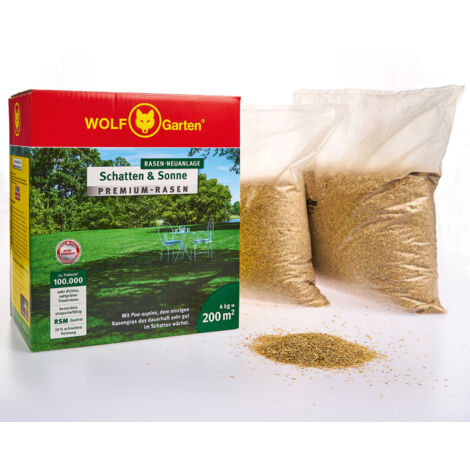 WOLF Garten Premium Lawn Shade Sun Seeds Garden Lawn Seeds 200m² (de) (1/4)