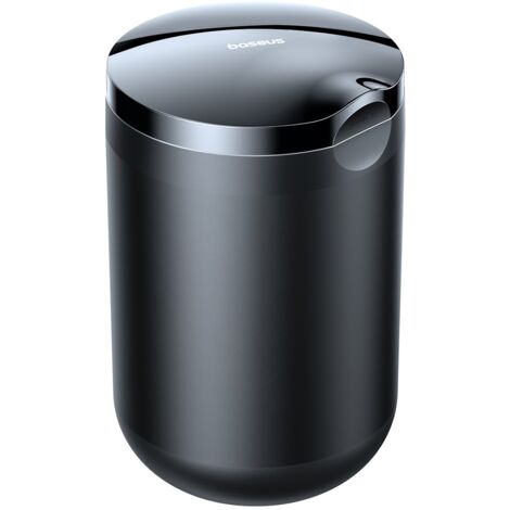 Cendrier de voiture à LED noir – Alliage d'aluminium et plastique ignifuge – Étanche et facile à nettoyer – Rétroéclairage USB-C (1/5)