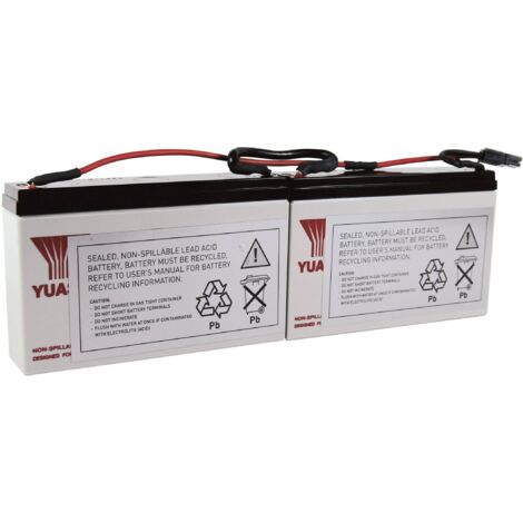 RBC18 Batterie pour onduleur remplace la batterie d'origine RBC18 Adapté aux marques APC A39232 (1/2)