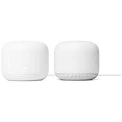 GOOGLE Nest WIFI 2PK M+V : Routeur + Point 2PK - Blanc (1/5)