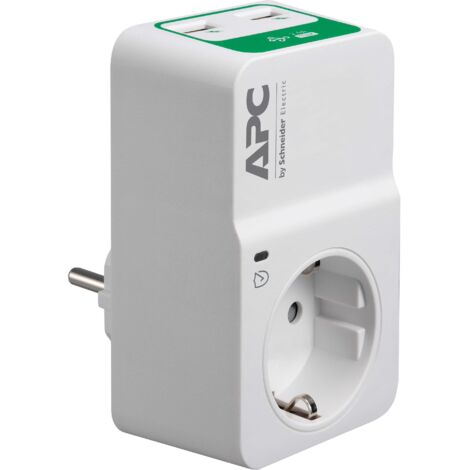 Adaptateur APC PM1WU2-GR avec protection contre les surtensions 3680W 1x prise + 2x USB (1/4)