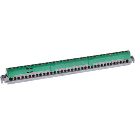 Legrand – Bornier de répartition isolé IP2X terre 2 connexions 6mm à 25mm – Longueur 276mm – 100A 400V~ – 4838