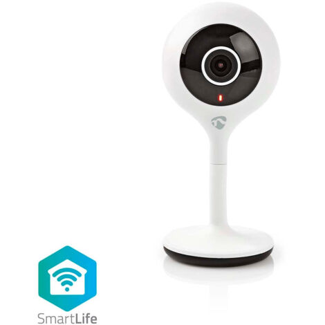 Smartlife camera dinterieur wi fi full hd 1080p microsd non inclus cloud storage optionnel avec detecteur de mouvement vision nocturne blanc (1/5)