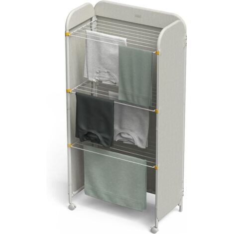 Séchoir à linge Eclipse™ de 3 niveaux Ecru, pour le séchage des de vêtements, design compact, moustiquaire intégrée, maximise el l'espace, matériau robuste, facile de à assembler. (1/5)