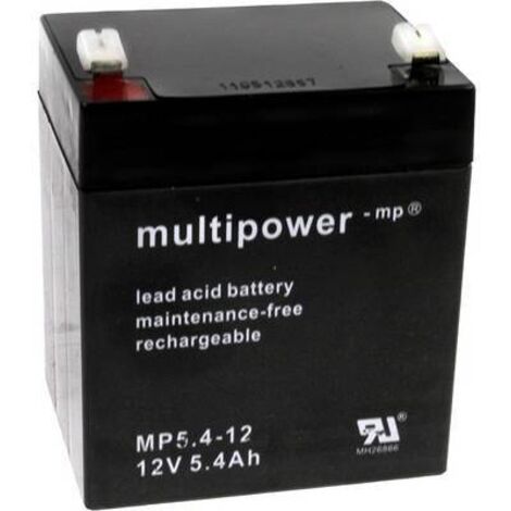 Batterie multipower pb-12-5,4-4,8 12V 5.4Ah rechargeable AGM (1/2)