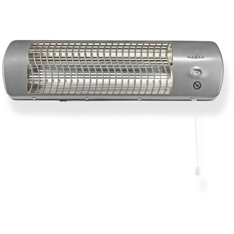 Radiateurs de Salle de Bain 1200 W Thermostat Réglable 2 Modes de Chaleur X4 Gris Nedis HTBA10GY (1/5)