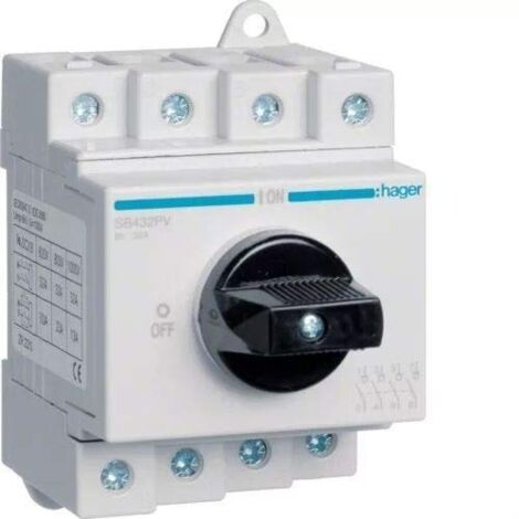 Interrupteur rotatif Hager sb432pv 32A 1000V DC