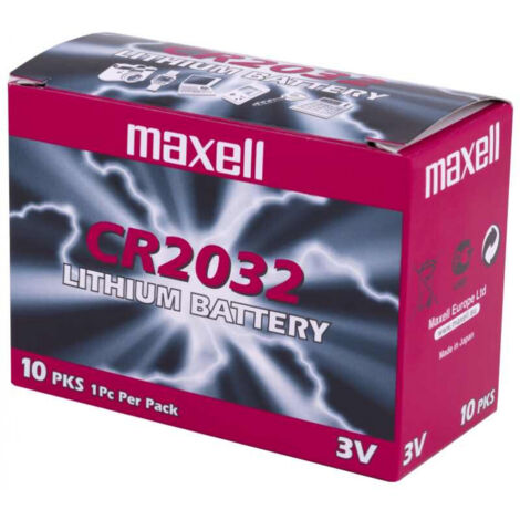 de button cell maxell 10238500 3v cr2032 lithium (10 pcs.) (1/2)