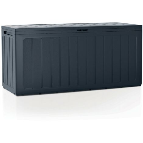 PROSPERPLAST Boîte à jardin 280L plastique anthracite Boardebox 116 x 43,3 x 55 cm (1/4)