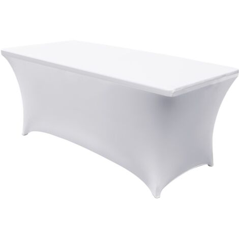 Housse de nappe élastique pour table de restauration blanc GreenBlue, 180x75x74cm, Spandex, GB371 (1/4)