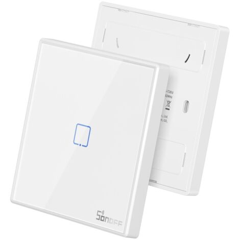 Sonoff SONOFF 433MHz Télécommande RF sans fil 86 Type Panneau mural Sticky 1 Gang (M0802030009)