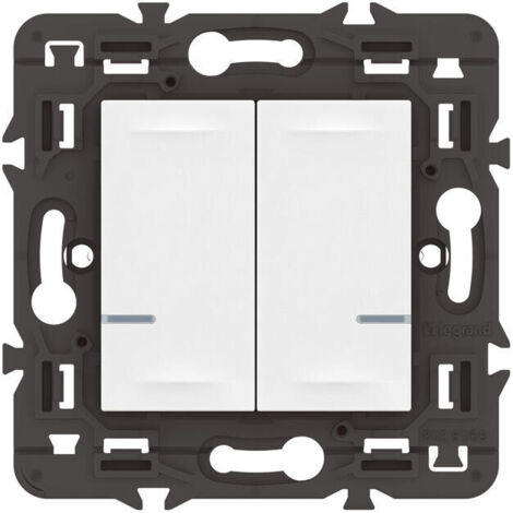interrupteur lumineux legrand mosaic with netatmo 2x250w blanc (1/2)
