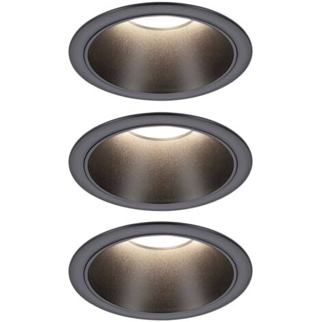 Paulmann Cole spot encastré noir mat 88 mm diamètre (1/5)