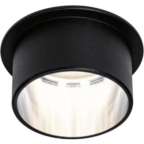 Paulmann modèle Gil spot encastré noir mat acier brossé (1/8)
