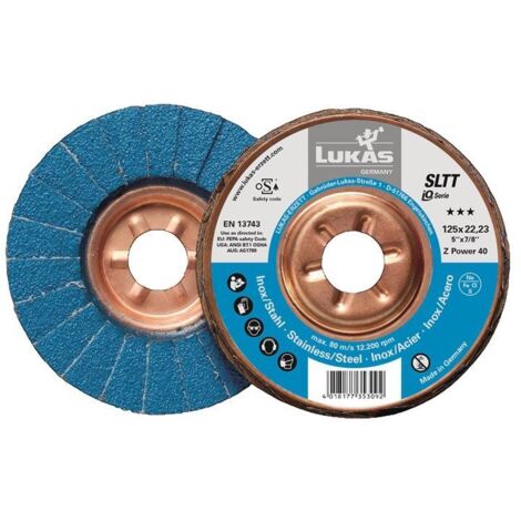 Disque à lamelles Lukas sltt z power zirconium 125 mm grain 60 (1/2)