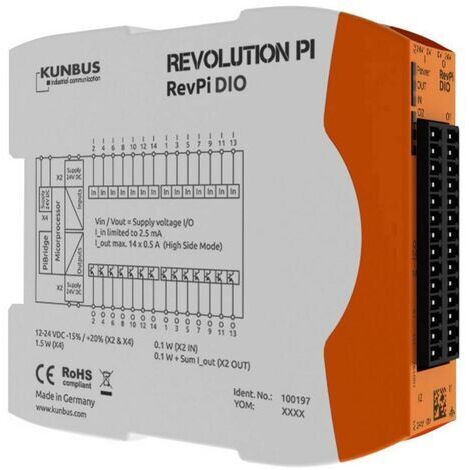 Revolution Pi RevPi DIO PR100197 Module Extension 24 V (1/3)