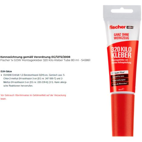Colle Fischer 320 Kilo 80 ml blanche forte adhérence (1/4)