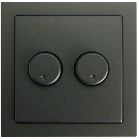 Interrupteur dim duo dimmerknopf dim avec cadre et plaque centrale (1/2)