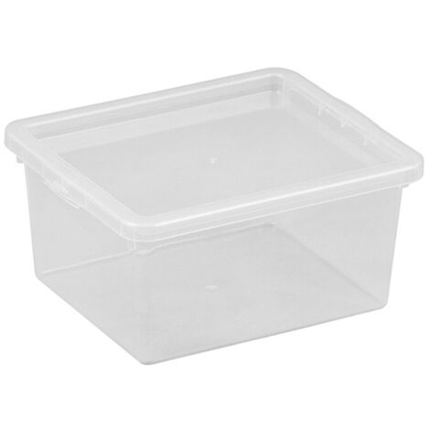 Boîte de rangement Plast-team basic box 2,3 litres empilable couvercle clic (1/4)
