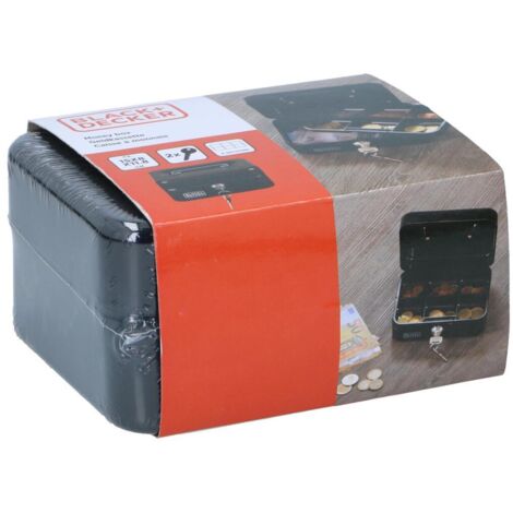 Boîte à argent Black+Decker tiroir amovible serrure clé (1/4)