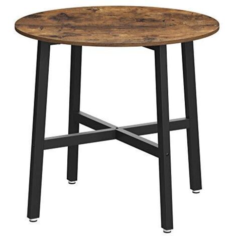 Dekoracja-domu Table de Cuisine Ronde Noir 80 cm (1/5)