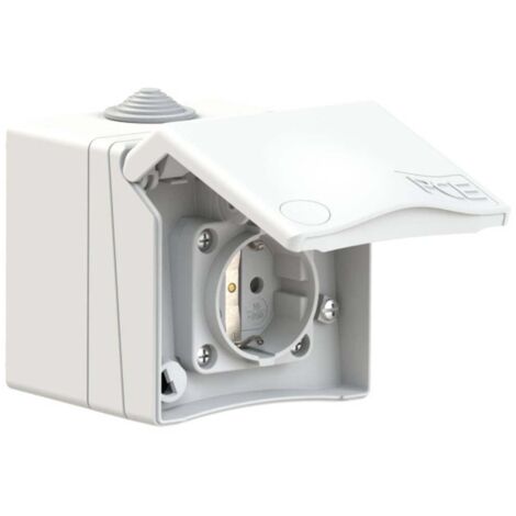 PCE 8630v Prise de courant en saillie protection contre les ballons IP44 blanc X92148 (1/3)
