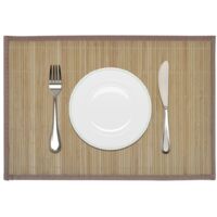 Vidaxl – Napperons en bambou 30 x 45 cm – Lot de 6 – Antidérapants et faciles à nettoyer – Décoration moderne pour table