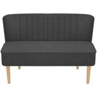 Canapé 117x55,5x77 cm Tissu Gris foncé