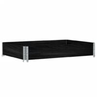 Collier de palette noir 120x80 cm bois de pin solide