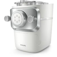 Philips – Machine à pâtes électrique 200 W – Capacité 700 g – 6 trafiles – Écran LED – Programmes automatiques – Métal et plastique