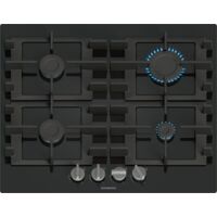 Siemens – Plaque de cuisson au gaz 67 cm – 4 foyers – Surface vitrocéramique – Design moderne pour cuisine
